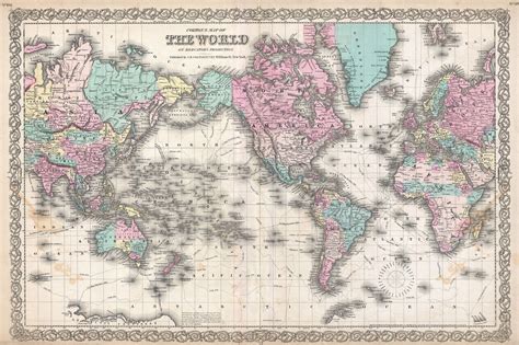File1855 Colton Map Of The World On Mercator Projection Geographicus