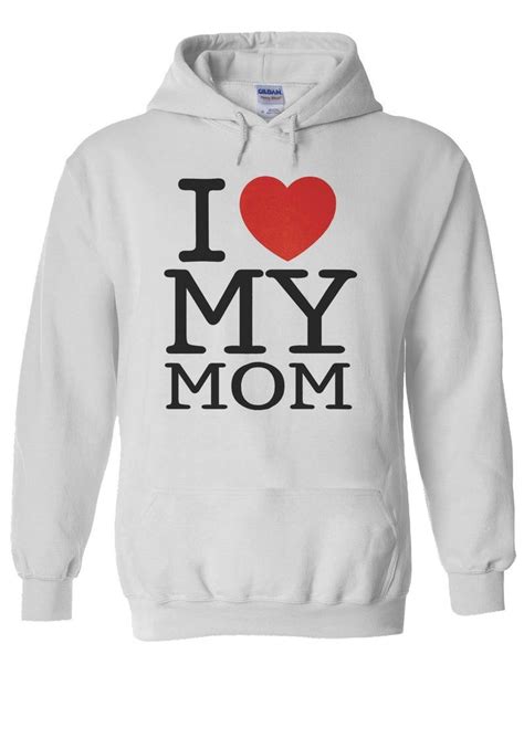 Mothers Day I Love My Mom Heart Hoodie Mothers Day
