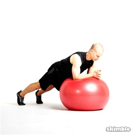 Elbow Plank On Ball Exercise How To Workout Trainer By Skimble