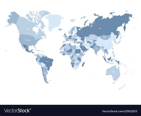 Geopolitical World Map High Detail Political Map Vector Image
