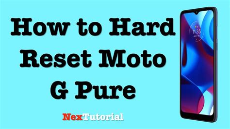 How To Factory Reset Motorola G Pure Hard Reset Moto G Pure Nextutorial Youtube