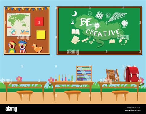 Kindergarten Classroom Interior Stock Vector Images Alamy