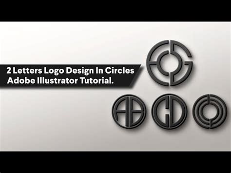 Letters Logo Design In Circles Adobe Illustrator Tutorial Logo