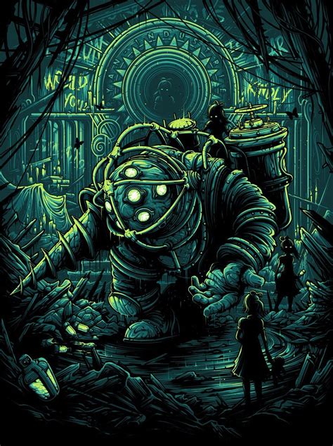 The Art Of Videogame On Twitter The Fanart Of Bioshock 🐟🎨 Bigdaddy And Littlesisters