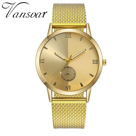 Clearance Vansvar Fashion Womens Casual Quartz Plastic Leather Band Starry Sky Analog Wrist