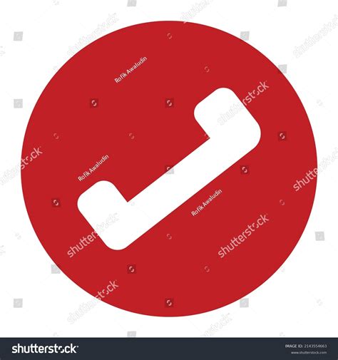 Vector Illustration Simple Red Phone Icon Stock Vector Royalty Free