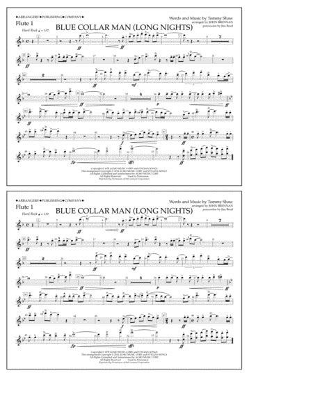 blue collar man long nights flute 1 by styx flute digital sheet music sheet music plus