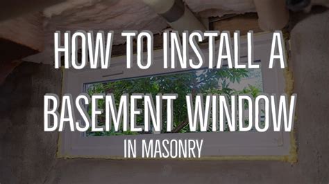 Replacing a basement window is a fairly straightforward process and can save on heating and cooling costs. How To Install A Basement Window ~ in Masonry - Water ...