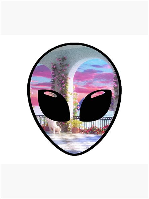 Vaporwave Alien Poster By Akeb Redbubble