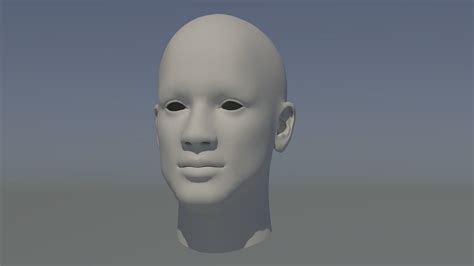 3d Model 3d Base Male Head Vr Ar Low Poly Cgtrader