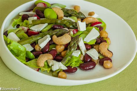 Salade aux haricots rouges pois chiches et noix de cajou Kilomètre-0