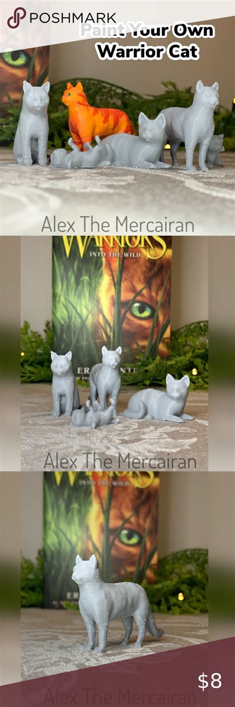 Warrior Cats 3d Printed Figures Pick Your Cat Cat Pose Warrior Cats