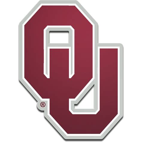 Oklahoma Sooners Metallic Freeform Logo Auto Emblem