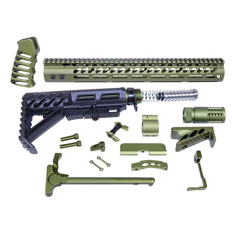 Ar 15 Full Rifle Parts Kit In Anodized Green Veriforce Tactical