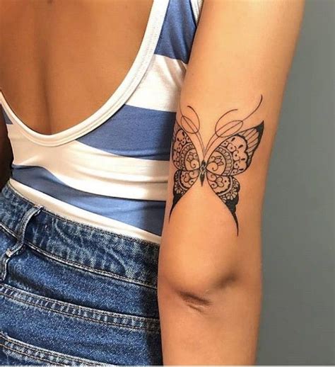 Butterfly Tattoo Above Elbow Best Tattoo Ideas