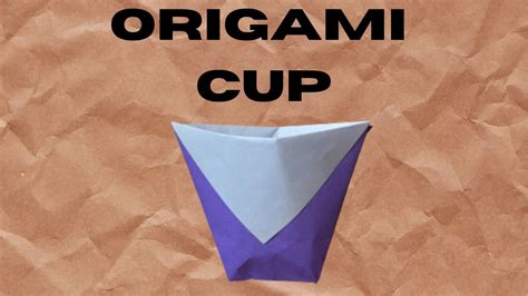 Easy Origami Cup Youtube