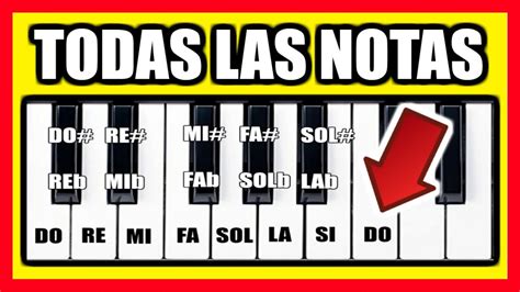 🎹todas Las Notas En El Piano Notas Musicales En El Piano Teoría