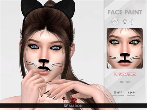 Remarons Halloween Cat Face Paint 01