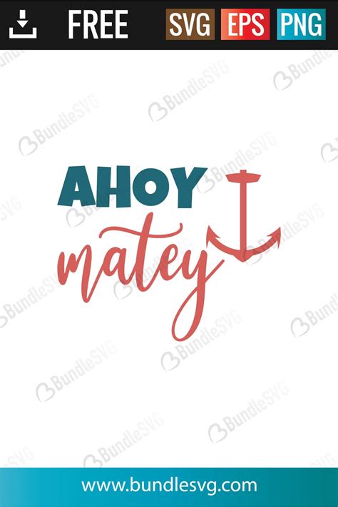 Ahoy Matey Svg Cut Files Free Download