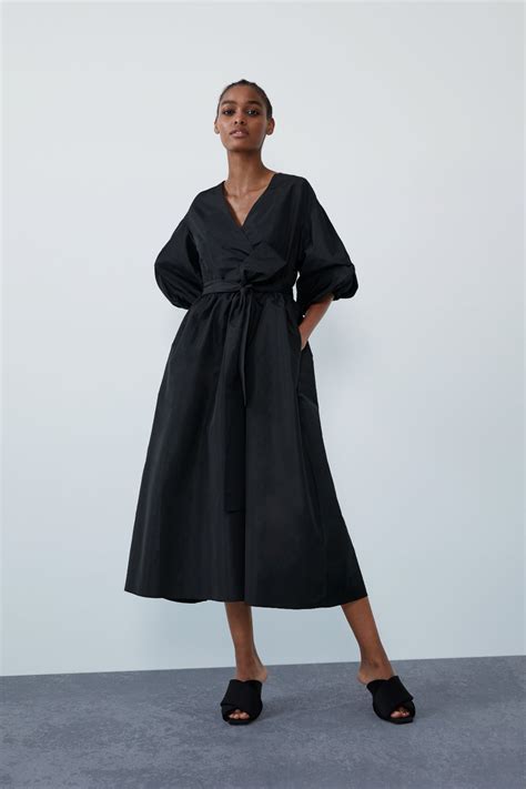 Voluminous Midi Dress Collection Pretty Bold Trf Zara United States