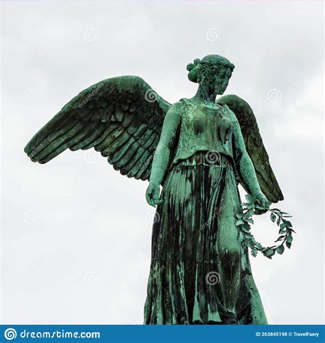 Angel Statue At The Copenhagen Marina Denmark Stock Photo Image Of