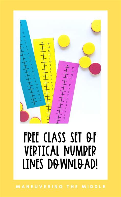 Free Vertical Number Line Download Printable In 2020 Math Word