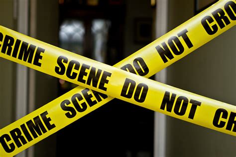 Yellow Do Not Cross Crime Scene Tape Stock Photo Download Image Now