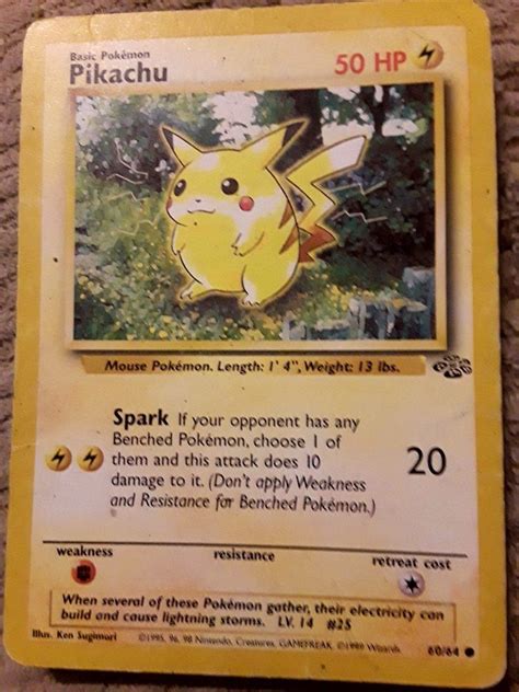 Pikachu Pokemon Card Pokemon Cards Pokemon Weaknesses Trading Cards
