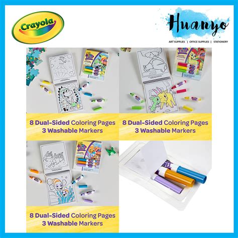 Crayola Reusable Colouring Activity Book Pad With Markers Pen Non Toxic