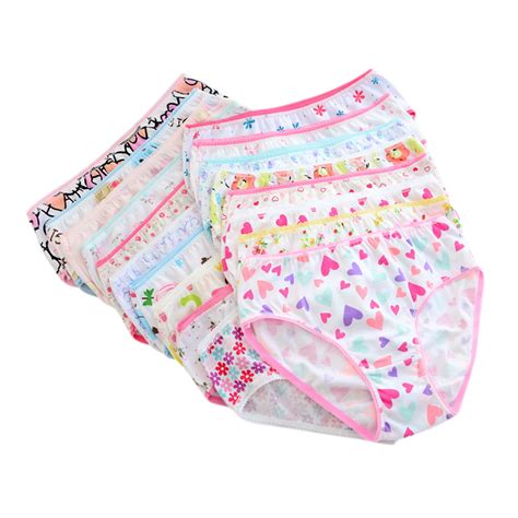 Generic 12pcsset Children Girls Underpants Cotton Briefs Cute