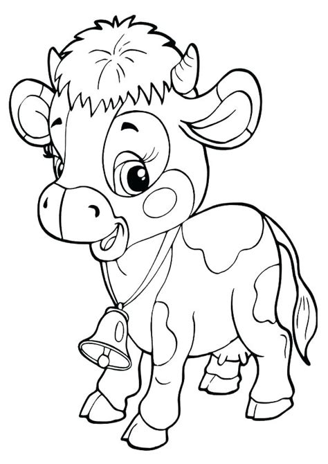 Cartoon Cow Coloring Pages At Free