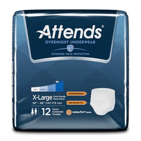 attends overnight underwear maximum absorbency aeroflow urology