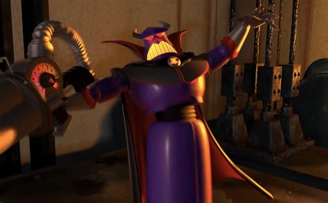 The Animated Character Is Dressed In Purple And Red Holding His Arms