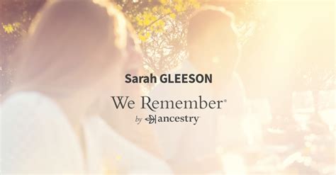 Sarah GLEESON 2022 Obituary