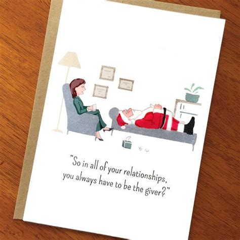 santa in therapy funny christmas card card for therapists christmas psychology funny holiday
