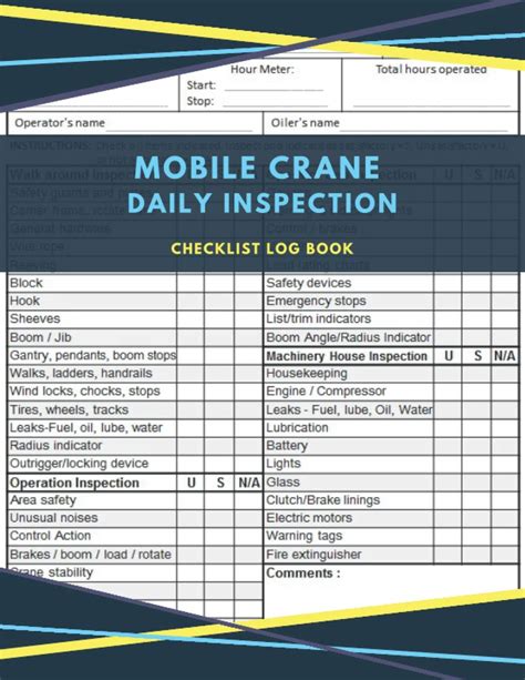 Mobile Crane Daily Inspection Checklist Log Book Mobi Vrogue Co