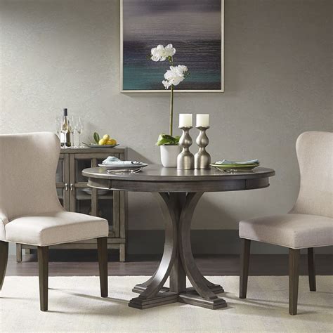 As you browse our site, you'll find round dining tables, rectangular dining tables, pedestal dining tables and more, in traditional, transitional, modern, and midcentury. Madison Park Signature Helena Round Dining Table in 2020 | Grey dining tables, Grey round dining ...