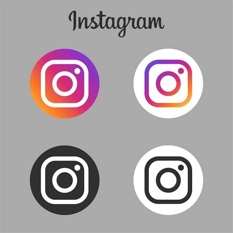 Instagram Collection Dicônes Vecteur Premium