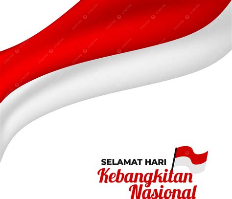 รูปselamat Hari Kebangkitan Nasional กับธงชาวอินโดนีเซียบิน Png Hari