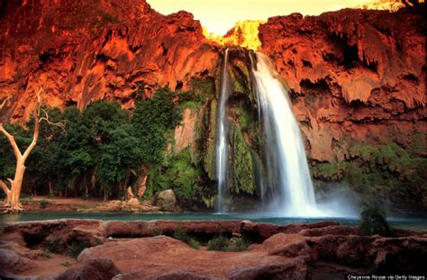 There Are Hidden Waterfalls In The Grand Canyon Huffpost