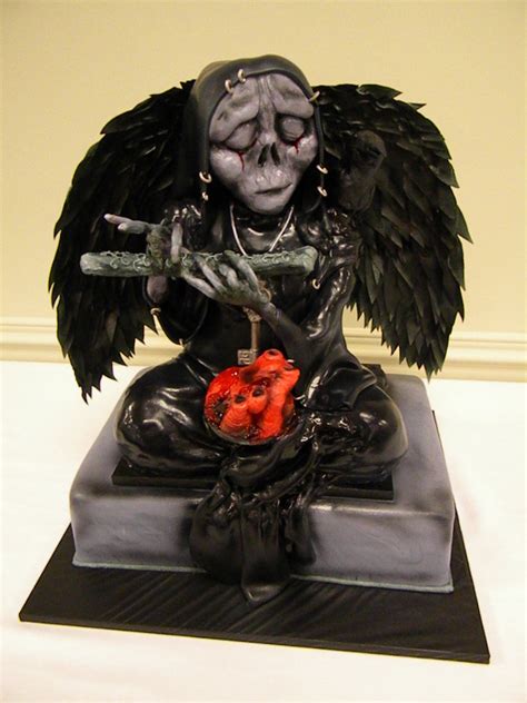 Since the figures would make up such a big part of a slice i used 100%. Angel of Death Cake - Cake Decorating Community - Cakes We ...
