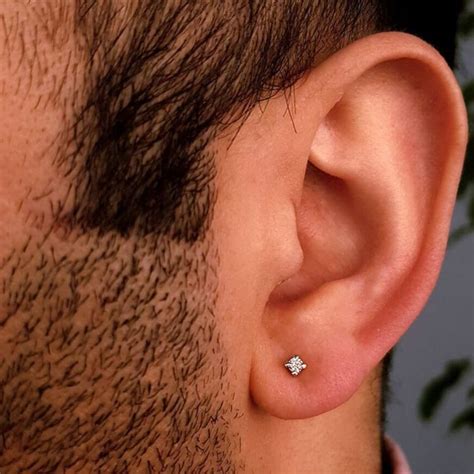 Macho Stud Guys Ear Piercings Stud Earrings For Men Cool Ear Piercings