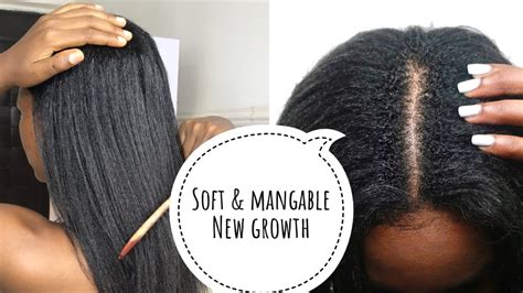 How To Soften New Growth When Stretching Relaxers Relax Hair Youtube