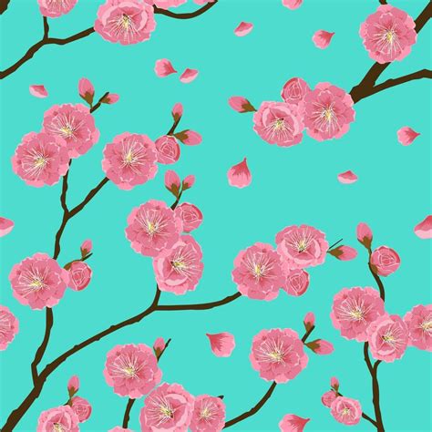 Seamless Pattern Plum Blossom The National Flower Of China 6762790