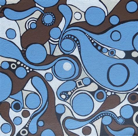 Blue And Brown Abstract Painting By Jo Claire Hall