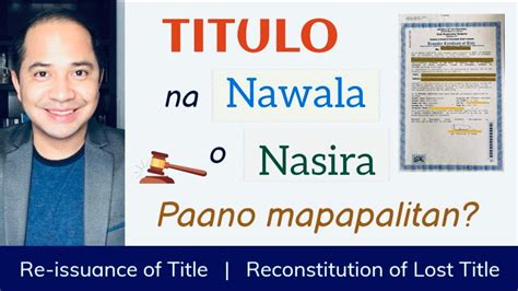 LOST TITLE OR DAMAGED TITLE PROCESS FOR RECONSTITUTION AND REISSUANCE