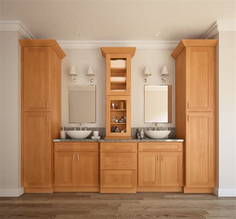 See more ideas about cheap bathroom vanities, buy bathroom vanity, bathroom vanity cabinets. Shaker Honey Pre-Assembled Bathroom Vanities - The RTA Store
