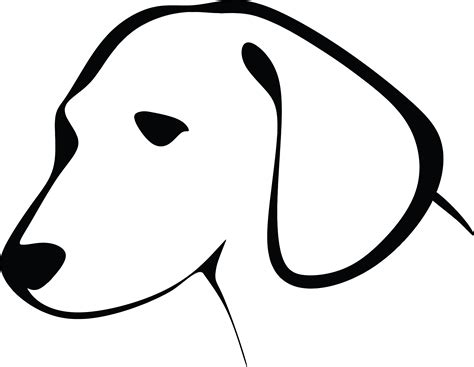 Silhouette Dog Face Png File Png Mart