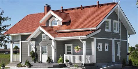 Hanna Scandinavian Homes Ltd House Paint Exterior Terracotta Roof