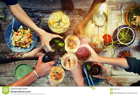Food Table Healthy Delicious Organic Meal Concept Stock Image Image